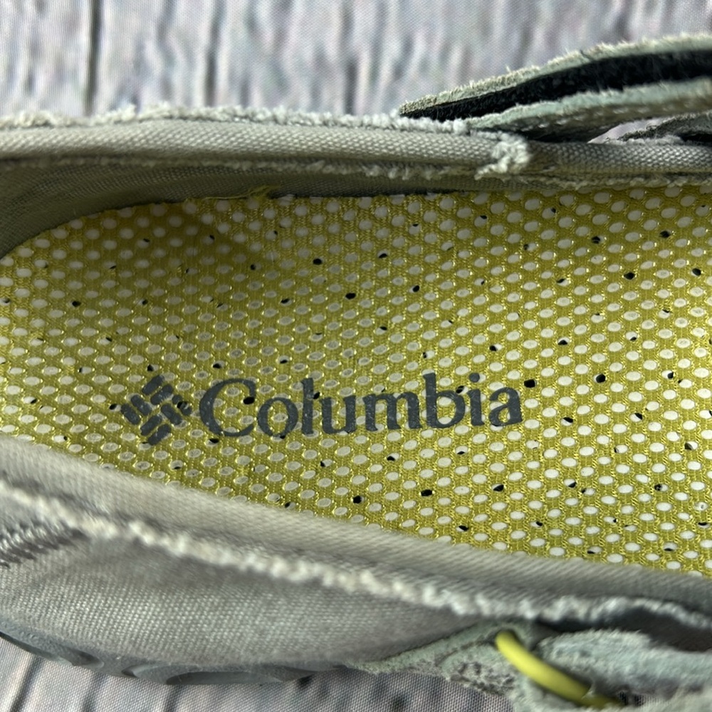 COLUMBIA Gray Suede & Canvas Mary Jane Tech Lite Omni-Grip Hiking Walking Flats - Picture 9 of 17